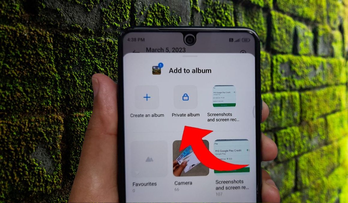 Membuka album pribadi di Xiaomi